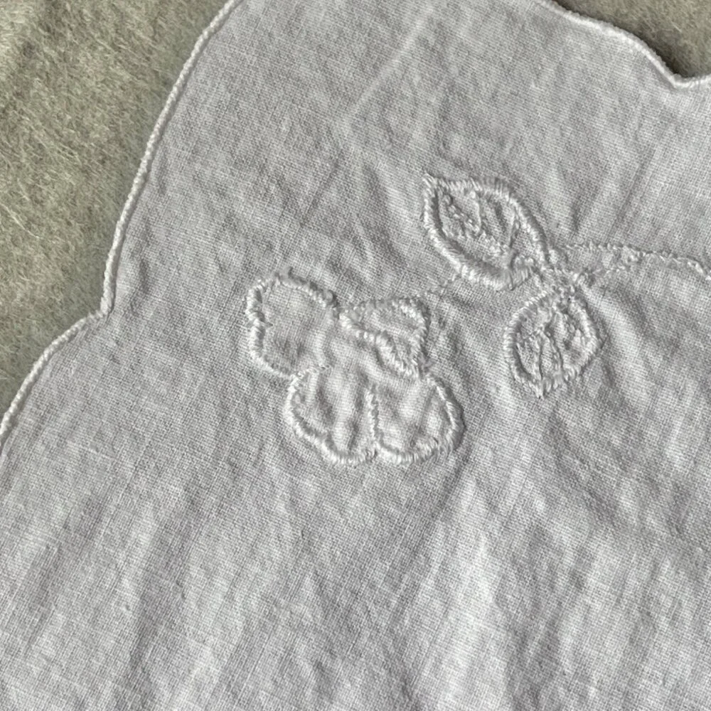 Embroidered Floral Placemats Napkins 17
